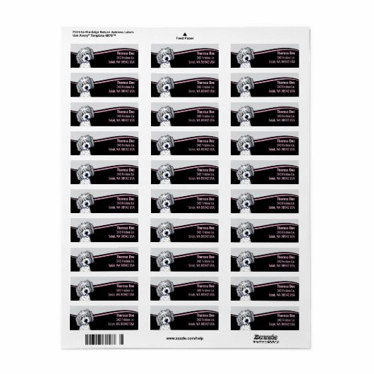 Doodle Wave Address Label ラベル (フルシート)