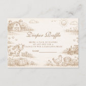 Doodle Whimsical Country Farm Diapper Raffle エンクロージャーカード (正面)