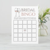 Doodle Wine Bingo Bridal Shower Game card 招待状 (スタンド正面)