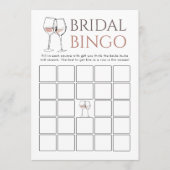 Doodle Wine Bingo Bridal Shower Game card 招待状 (正面)