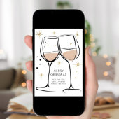 Doodle Wine Glasses 2026 Calendar Merry Christmas シーズンカード