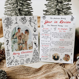 Doodle Year in Review Card年の概要予測できな シーズンカード