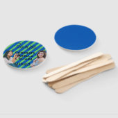 Doodles Black Blue and Lime Green Graduation ハンドファン (組立なし)