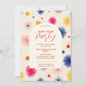  Doodles Hand-Drawn Abstract New Year Party 招待状 (正面)