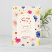  Doodles Hand-Drawn Abstract New Year Party 招待状 (スタンド正面)