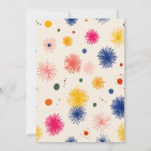  Doodles Hand-Drawn Abstract New Year Party 招待状 (裏面)