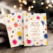  Doodles Hand-Drawn Abstract New Year Party 招待状