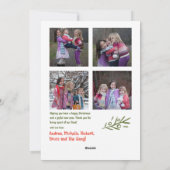 Doodles of Joy Minimalist Christmas Photo Collage シーズンカード (裏面)