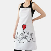 Doof, gebarentaal love - liefde. Ik hou van je. エプロン (インサイチュ)