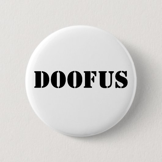 Doofus 缶バッジ (正面)