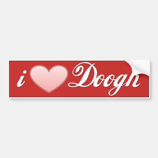 Dooghの金手紙のヨーグルトの飲み物 バンパーステッカー (正面)