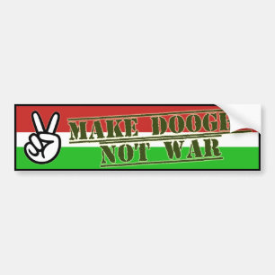 Doogh Not Warバンパーステッカーで平和を バンパーステッカー
