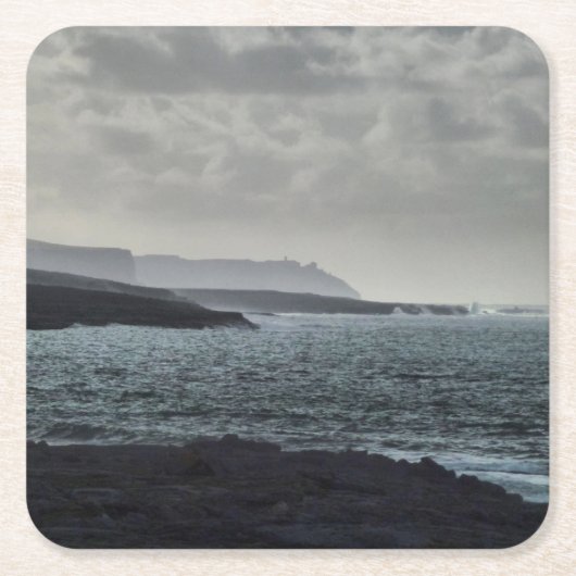Doolin、Burren、アイルランド スクエアペーパーコースター (正面)