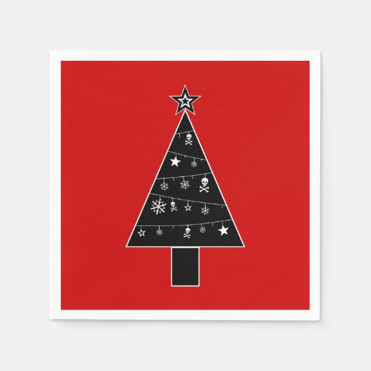 DOOMのクリスマスツリー紙ナプキンス スタンダードカクテルナプキン (正面)