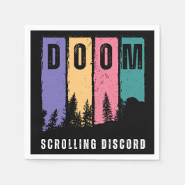 Doomスクロールの不一致 – 時系列オンライン スタンダードカクテルナプキン