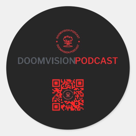 DoomVisionステッカー ラウンドシール (正面)