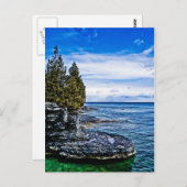 Door郡の郵便はがき、洞窟ポイント ポストカード (正面/裏面)