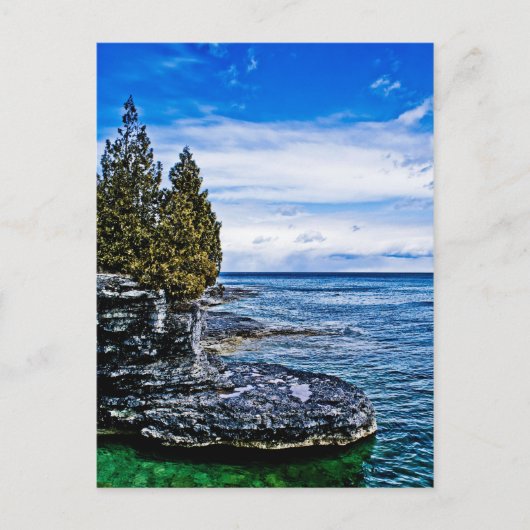 Door郡の郵便はがき、洞窟ポイント ポストカード (正面)