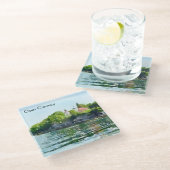 Door郡Sherwoodポイント水彩画 ガラスコースター (アングル)