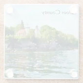 Door郡Sherwoodポイント水彩画 ガラスコースター (裏面)