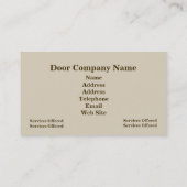 Door Companyの名刺 名刺 (裏面)