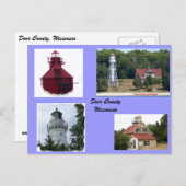 Door Countyのライト ポストカード (正面/裏面)