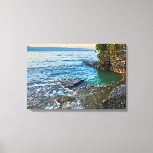 Door County, Cave Point Canvas Gallery Wrap キャンバスプリント (正面)