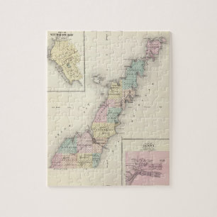 Door County、Sturgeon Bay、Jennyの地図 ジグソーパズル
