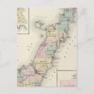 Door County、Sturgeon Bay、Jennyの地図 ポストカード
