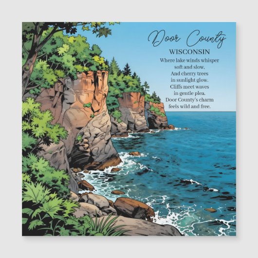 Door County, Wisconsin Illustration and Poem (正面)