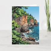 Door County, Wisconsin Illustration and Poem カード (正面)