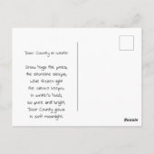 Door County Wisconsin Illustration and Winter Poem ポストカード (裏面)