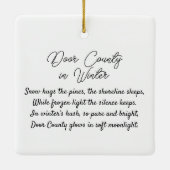 Door County, Wisconsin Lighthouse in Winter セラミックオーナメント (裏面)