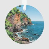 Door County, Wisconsin Travel Souvenir Keepsake オーナメント (裏面)