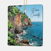 Door County, Wisconsin Travel Souvenir Keepsake   セラミックオーナメント (左)