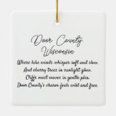 Door County, Wisconsin Travel Souvenir Keepsake   セラミックオーナメント (裏面)