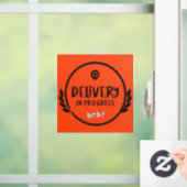 Door Dash Gig Driver Delivery in Progressのサイン ウィンドウサイン (ホーム)