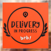 Door Dash Gig Driver Delivery in Progressのサイン ウィンドウサイン (シート2)