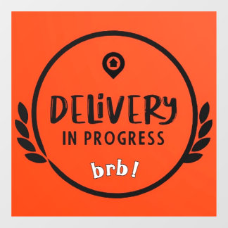 Door Dash Gig Driver Delivery in Progressのサイン ウィンドウサイン