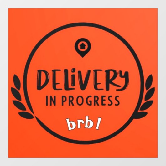Door Dash Gig Driver Delivery in Progressのサイン ウィンドウサイン (シート)