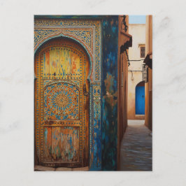 Door in Fez Morocco Travel ポストカード