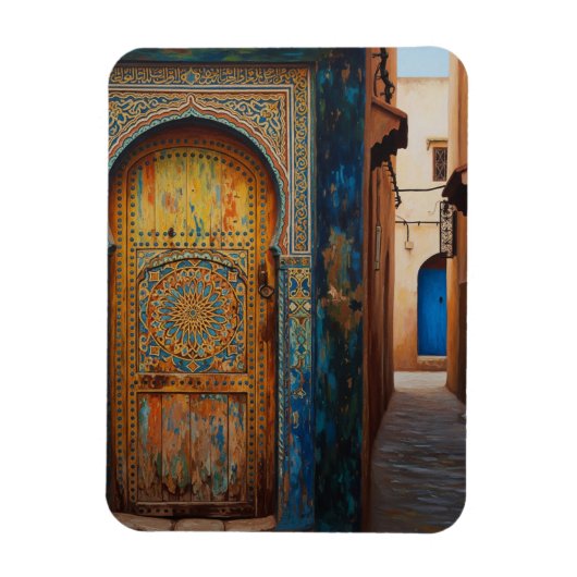 Door in Fez Morocco Travel マグネット (縦)