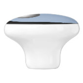 Door Knob Blue & Black Barbershop  セラミックノブ (側面)