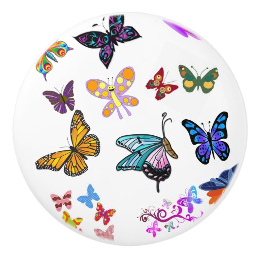 Door Knob Butterfly セラミックノブ (正面)