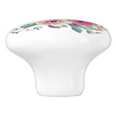 Door Knob Floral Cat Kitten セラミックノブ (側面)