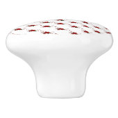 Door Knob Red Rose Floral セラミックノブ (側面)