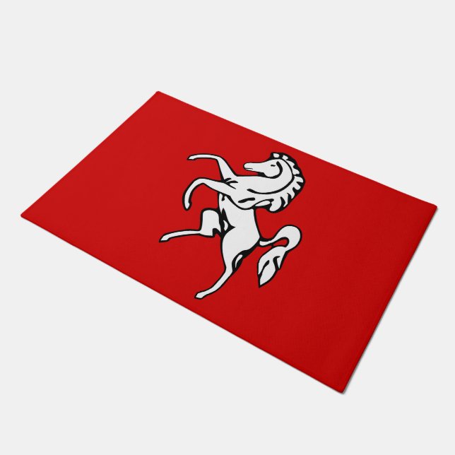Door Mat with Flag of Kent County, England ドアマット (アングル)