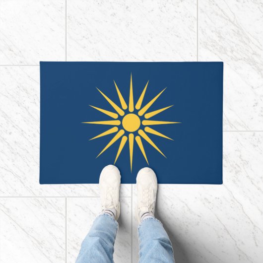 Door Mat with Flag of Macedonia, Greece ドアマット (室内)