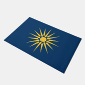 Door Mat with Flag of Macedonia, Greece ドアマット (アングル)