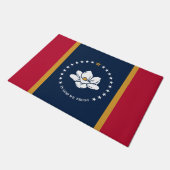 Door Mat with Flag of Mississippi State, USA ドアマット (アングル)
